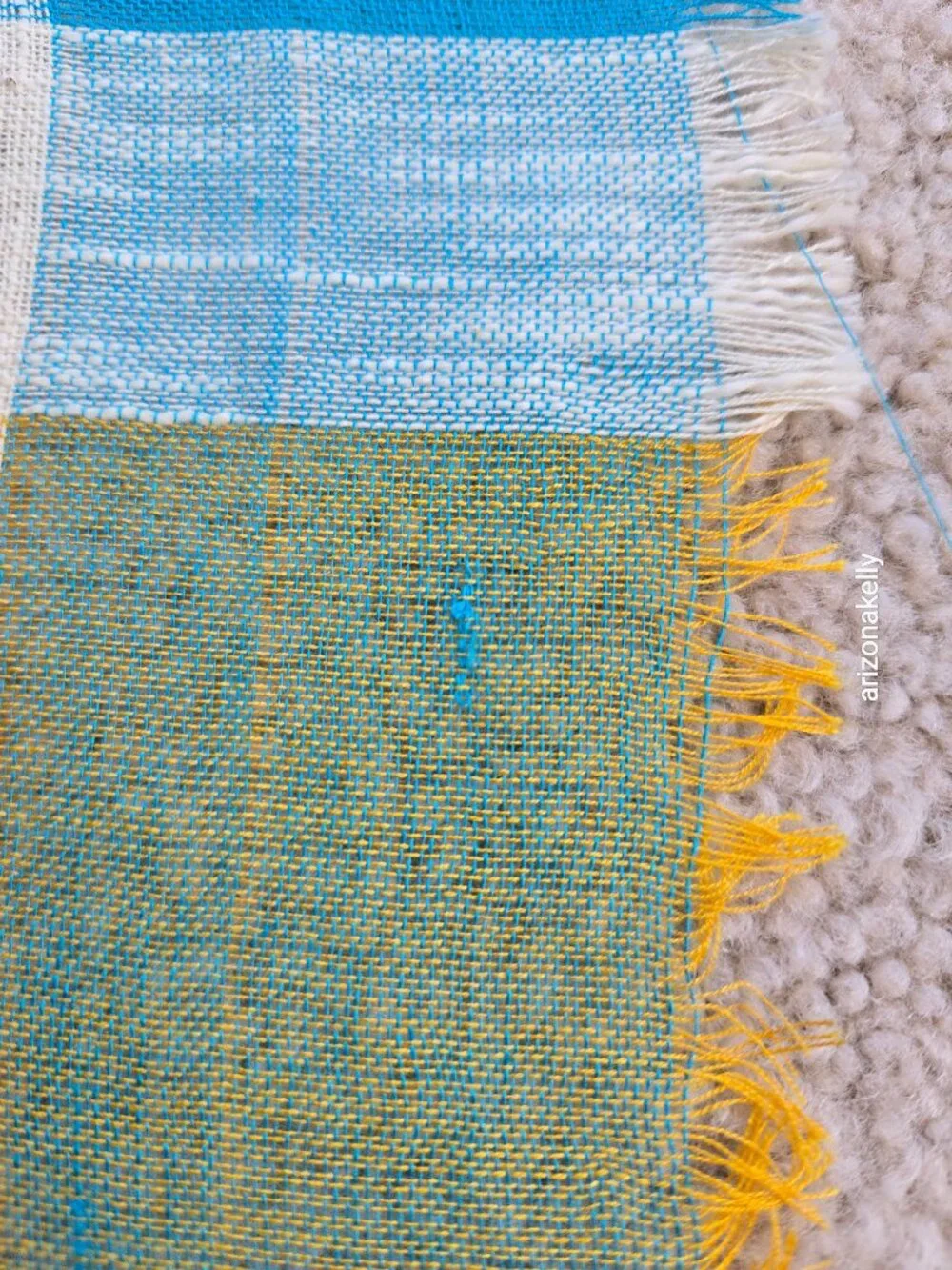 Ben Goodman Scarf Colorful Plaid Square Scarf